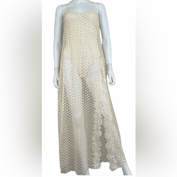 Free People Dresses & Skirts - Free People Intimately Crochet Embellished Body Suit Dress Size Small